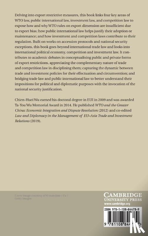 Wu, Chien-Huei (Academia Sinica - Law and Politics on Export Restrictions