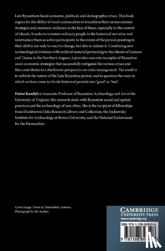 Kondyli, Fotini (University of Virginia) - Rural Communities in Late Byzantium
