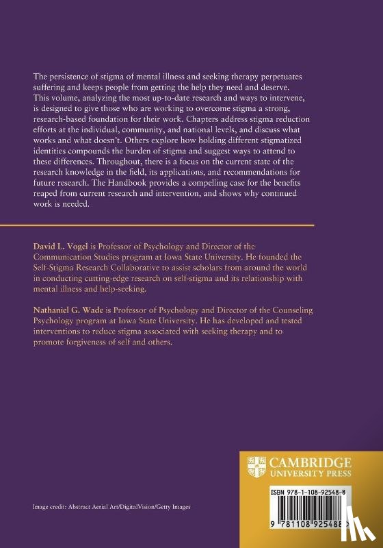  - The Cambridge Handbook of Stigma and Mental Health