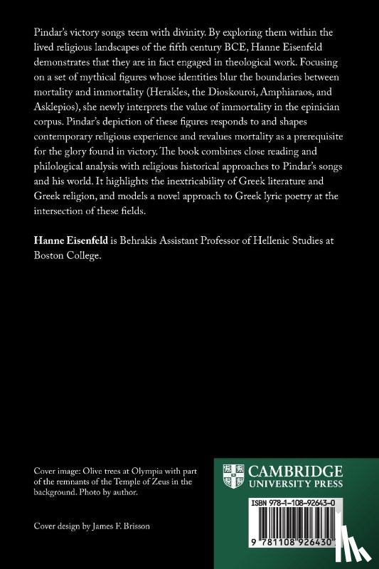 Eisenfeld, Hanne (Boston College - Pindar and Greek Religion