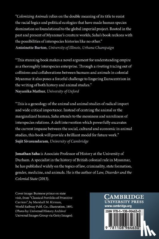 Saha, Jonathan (Durham University) - Colonizing Animals