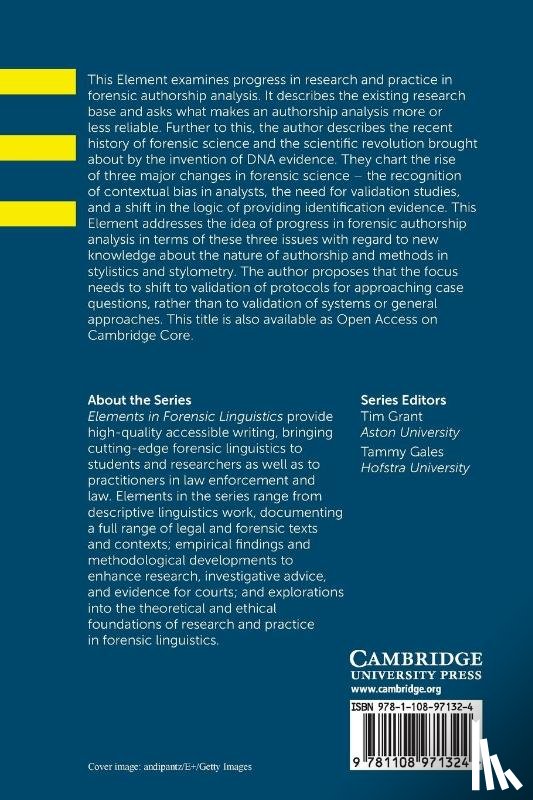 Grant, Tim (Aston University) - The Idea of Progress in Forensic Authorship Analysis