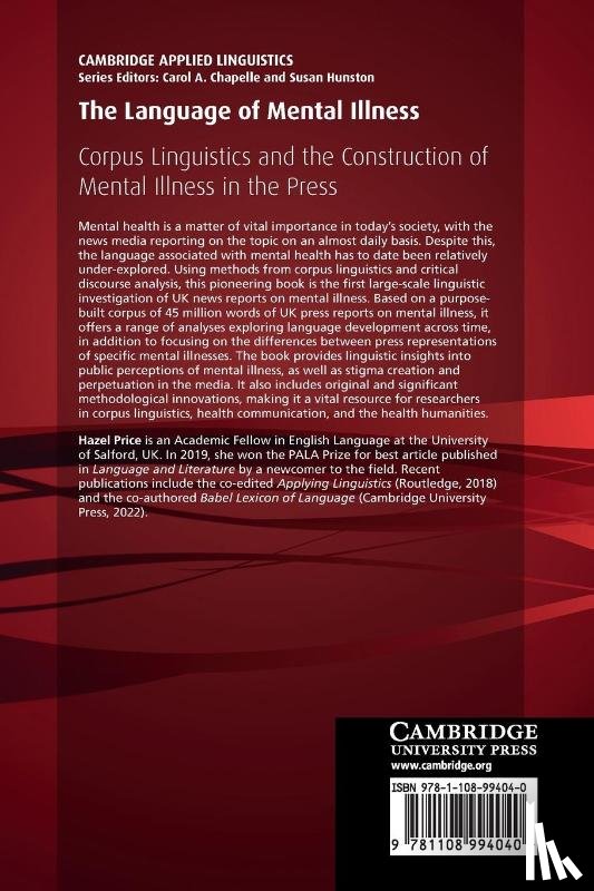 Price, Hazel (University of Salford) - The Language of Mental Illness