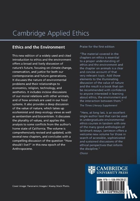 Jamieson, Dale (New York University) - Ethics and the Environment