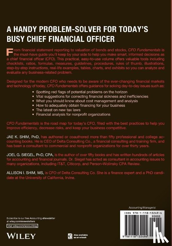 Shim, Jae K. (California State University), Siegel, Joel G. (Queens College, Shim, Allison I. - CFO Fundamentals