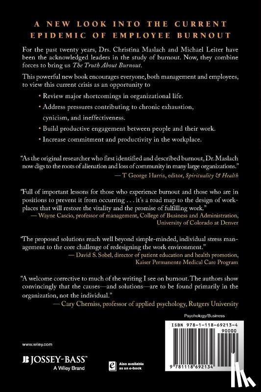 Maslach, Christina, Leiter, Michael P. - The Truth About Burnout