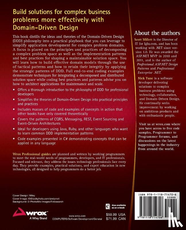 Millett, Scott, Tune, Nick - Patterns, Principles, and Practices of Domain-Driven Design