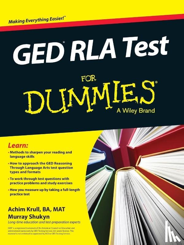 Krull, Achim K., Shukyn, Murray - GED RLA For Dummies
