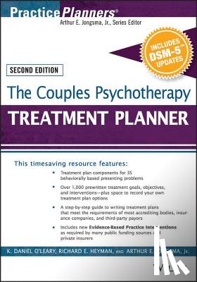 O'Leary, K. Daniel (Stony Brook University, Heyman, Richard E. (Stony Brook University, Berghuis, David J. (Life Guidance Services - The Couples Psychotherapy Treatment Planner, with DSM-5 Updates