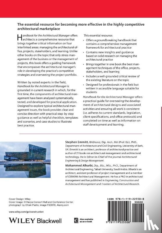 Emmitt, Stephen (Hoffmann Professor of Innovation and Management in Building, Alharbi, Mohammed A. - Handbook for the Architectural Manager