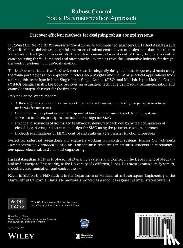 Assadian, Farhad (University of California, Mallon, Kevin R. (University of California - Robust Control