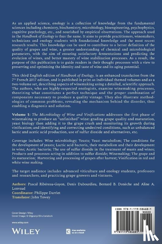 Ribereau-Gayon, Pascal, Dubourdieu, Denis (Victor Segalen University of Bordeaux II, Doneche, Bernard B., Lonvaud, Aline A. - Handbook of Enology, Volume 1