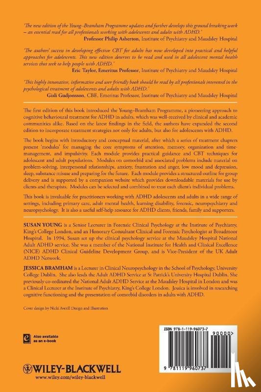 Young, Susan (Institute of Psychiatry, Bramham, Jessica (Institute of Psychiatry - Cognitive-Behavioural Therapy for ADHD in Adolescents and Adults