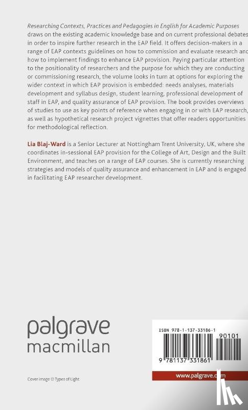 Blaj-Ward, L. - Researching Contexts, Practices and Pedagogies in English for Academic Purposes