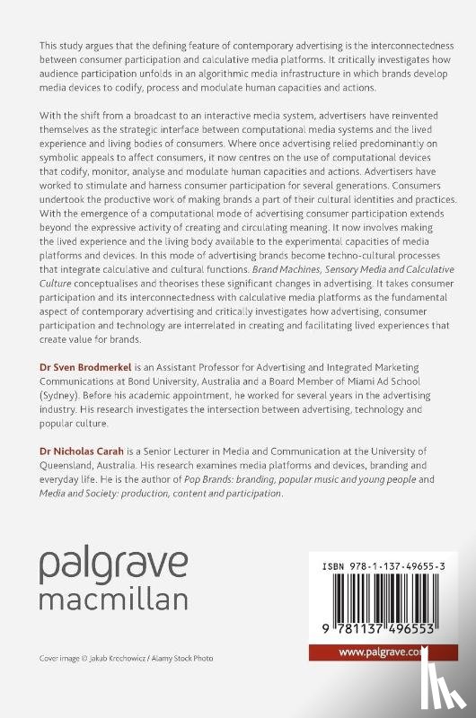 Brodmerkel, Sven, Carah, Nicholas - Brand Machines, Sensory Media and Calculative Culture