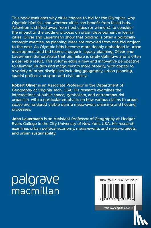 Oliver, Robert, Lauermann, John - Failed Olympic Bids and the Transformation of Urban Space