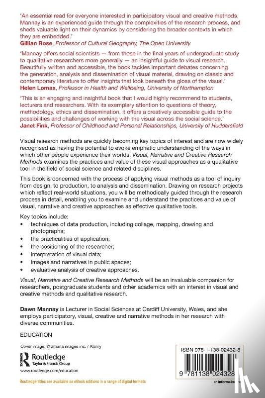 Mannay, Dawn (Cardiff University - Visual, Narrative and Creative Research Methods