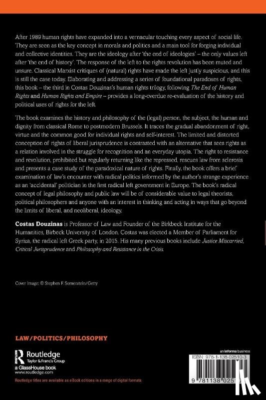 Douzinas, Costas (Birkbeck - The Radical Philosophy of Rights