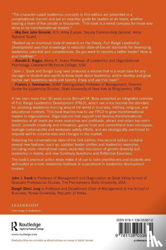Sosik, John J. (The Pennsylvania State University, Jung, Dongil (San Diego State University - Full Range Leadership Development