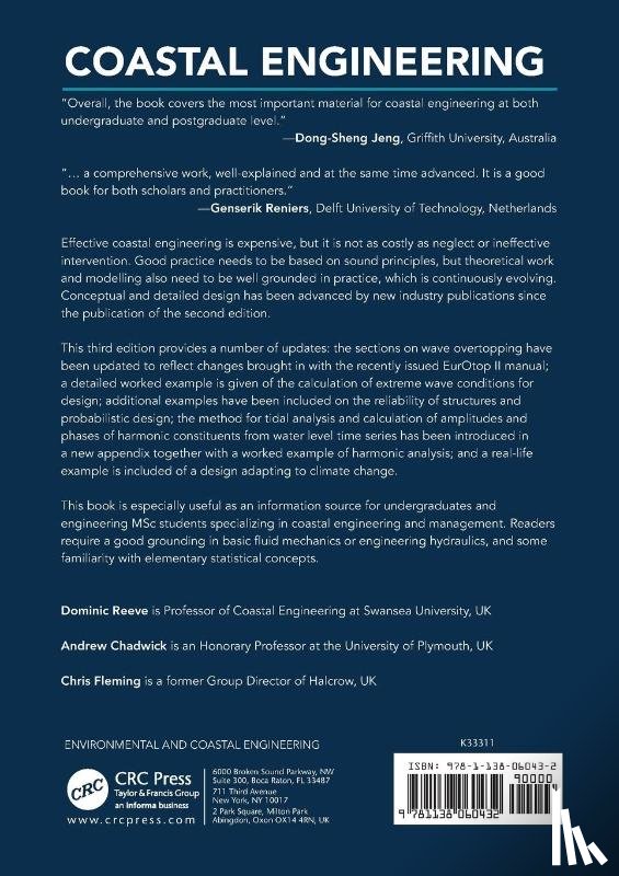Reeve, Dominic (University of Swansea, Chadwick, Andrew (retired from University of Plymouth, Fleming, Christopher (Halcrow Group Ltd. - Coastal Engineering
