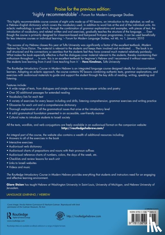 Etzion, Giore (Washington University in St. Louis - The Routledge Introductory Course in Modern Hebrew
