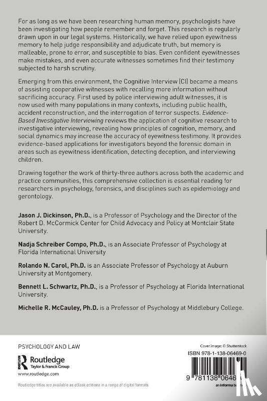  - Evidence-based Investigative Interviewing