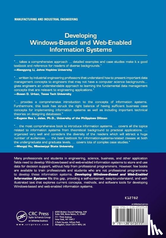 Ye, Nong, Wu, Teresa - Developing Windows-Based and Web-Enabled Information Systems