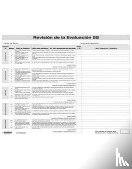 Enna - 5S Evaluation Review Form (Spanish)