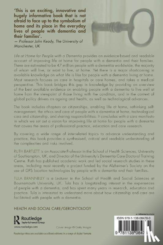 Bartlett, Ruth (University of Southampton, Brannelly, Tula (University of Southampton - Life at Home for People with a Dementia