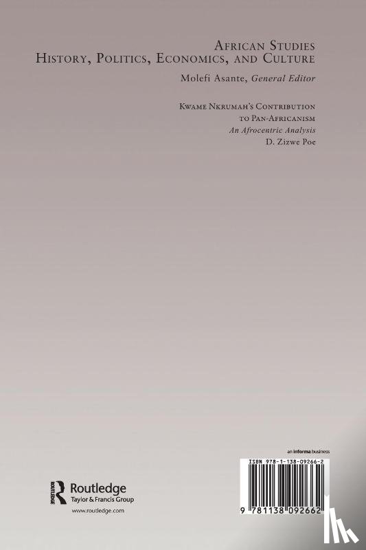 Poe, Daryl Zizwe - Kwame Nkrumah's Contribution to Pan-African Agency