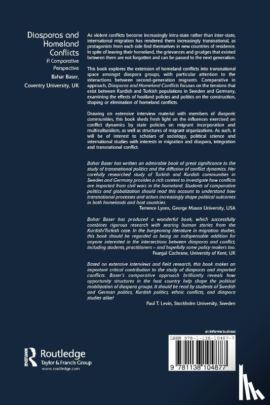 Baser, Bahar - Diasporas and Homeland Conflicts