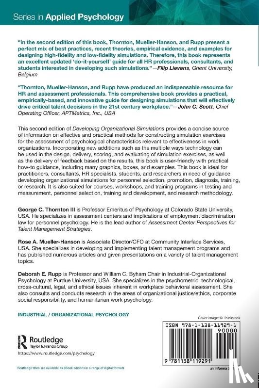 Thornton III, George C. (Colorado State University, Mueller-Hanson, Rose A. (Community Interface Services, Rupp, Deborah E. (George Mason University - Developing Organizational Simulations