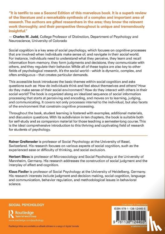 Greifeneder, Rainer (University of Basel, Bless, Herbert, Fiedler, Klaus - Social Cognition