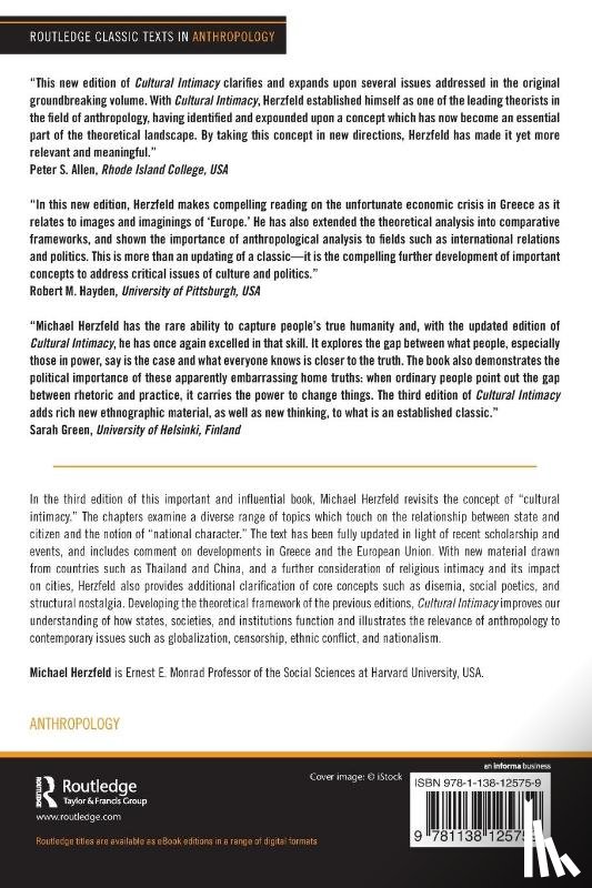 Herzfeld, Michael (Harvard University - Cultural Intimacy