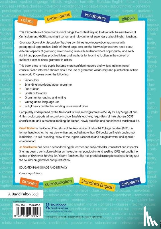 Barton, Geoff, Shackleton, Jo (Primary teacher - Grammar Survival for Secondary Teachers