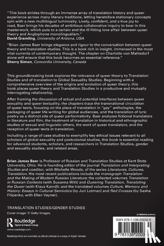 Baer, Brian James (Kent State University - Queer Theory and Translation Studies