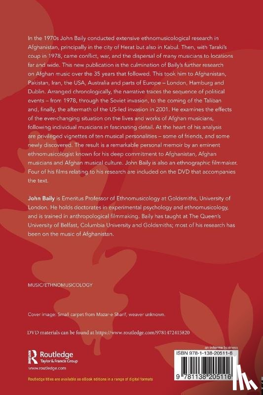 Baily, John (Goldsmiths - War, Exile and the Music of Afghanistan