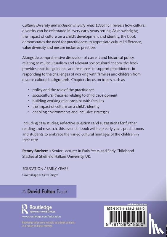 Borkett, Penny (Sheffield Hallam University - Cultural Diversity and Inclusion in Early Years Education