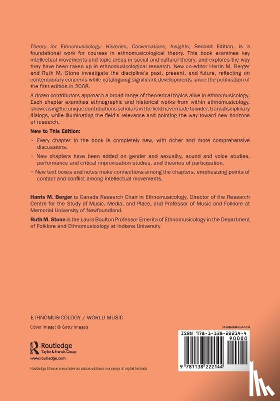 Berger, Harris (Memorial University of Newfoundland, Stone, Ruth (Indiana University - Theory for Ethnomusicology