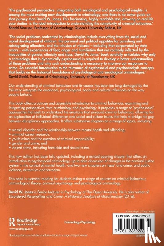 Jones, David (Faculty of Arts & Social Sciences - Understanding Criminal Behaviour