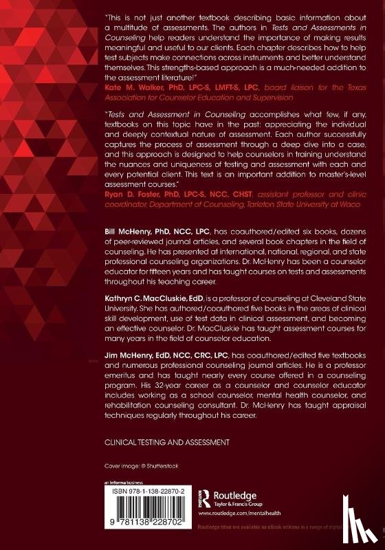  - Tests and Assessments in Counseling