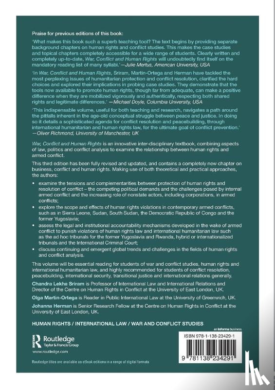 Sriram, Chandra Lekha (University East London, Martin-Ortega, Olga (University of Greenwich, Herman, Johanna (University of East London - War, Conflict and Human Rights