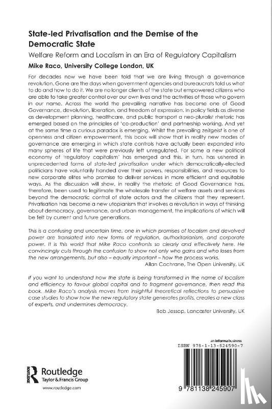 Raco, Mike - State-led Privatisation and the Demise of the Democratic State