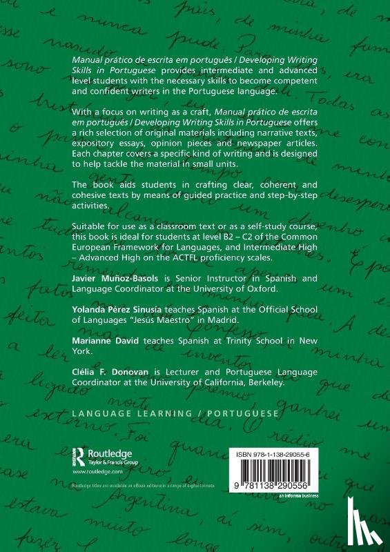 Munoz-Basols, Javier (University of Oxford, Perez Sinusia, Yolanda (The Official School of Languages of Madrid, David, Marianne, Donovan, Clelia F. (University of California - Manual pratico de escrita em portugues