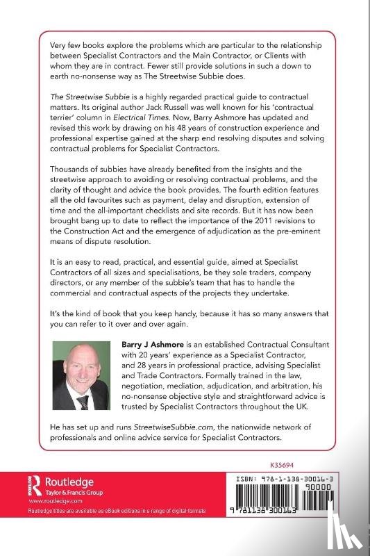 Ashmore, Barry (Construction Contracts Consultant - The Streetwise Subbie