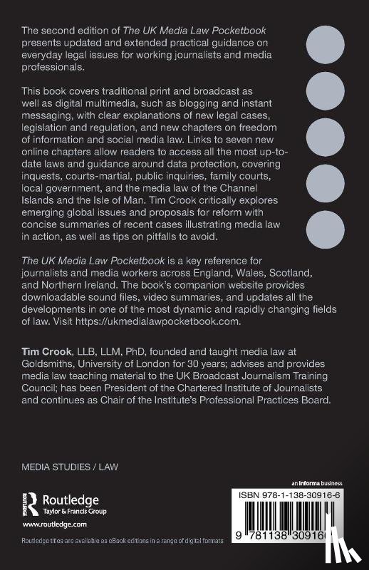 Crook, Tim (Goldsmiths College - The UK Media Law Pocketbook
