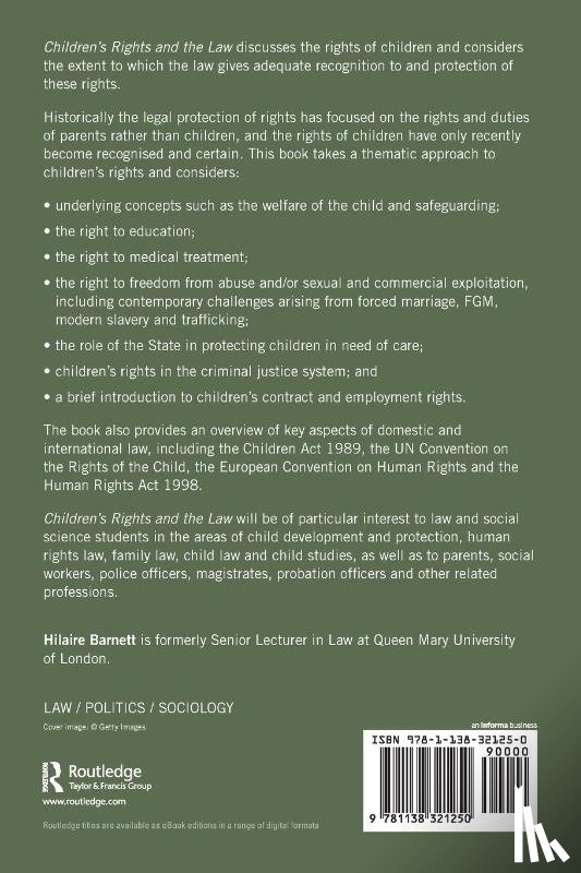 Barnett, Hilaire (Queen Mary - Children's Rights and the Law
