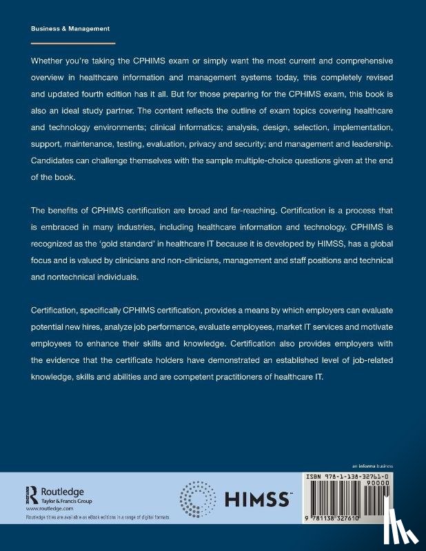 Healthcare Information & Management Systems Society (HIMSS) - The CPHIMS Review Guide, 4th Edition