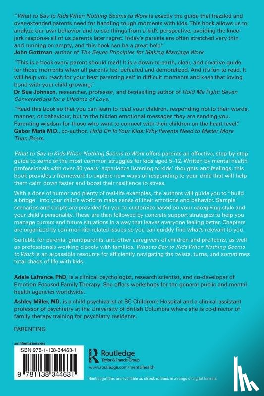 Lafrance, Adele (Laurentian University, Miller, Ashley P. - What to Say to Kids When Nothing Seems to Work