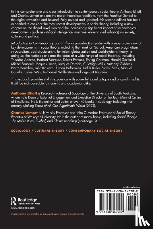 Elliott, Anthony (University of South Australia, Lemert, Charles - Introduction to Contemporary Social Theory